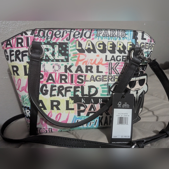 NEW KARL LAGERFELD PARIS IRIS TOTE NEW WITH TAGS New With Tags ower price - Picture 15 of 16